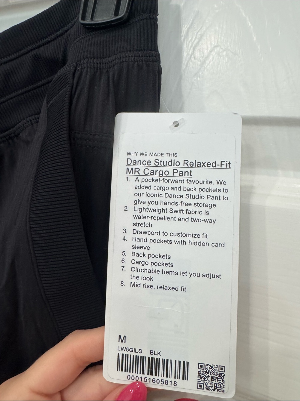 NWT Lululemon Dance Studio Relaxed-Fit Mid-Rise Cargo Pant Black - Picture 6 of 9